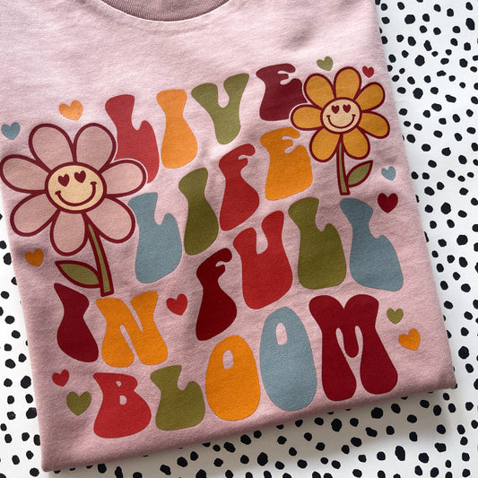Live Life In Full Bloom Kid's T-Shirt