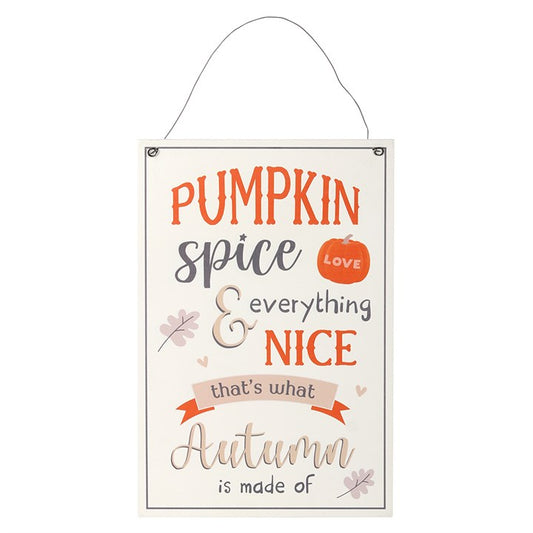 30cm Pumpkin Spice Hanging Sign