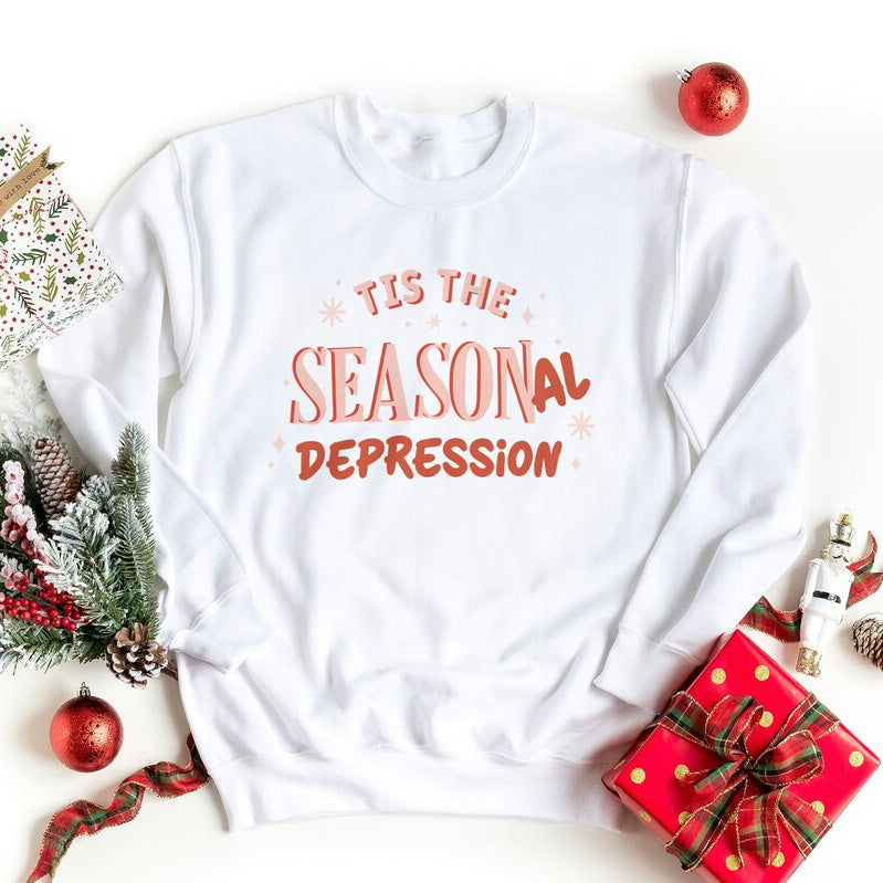 Tis' The Seasonal Depression Adult Sweater