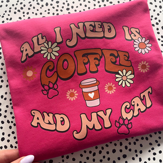 All I Need Is Coffee & My Cat T-Shirt