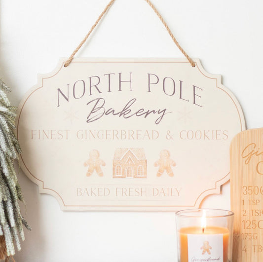 North Pole Bakery Hanging Sign