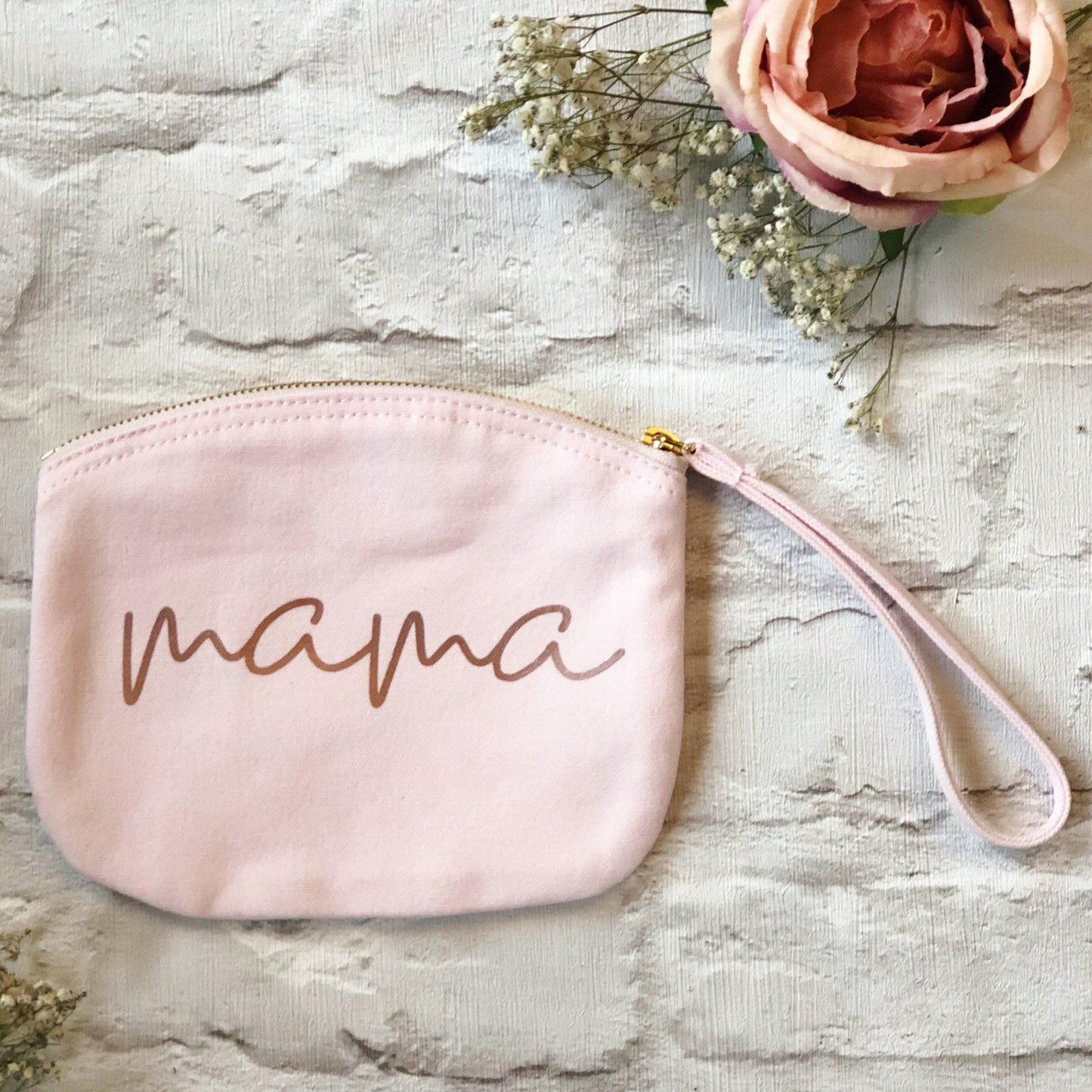 Pastel Pink Mama Cosmetic Bag